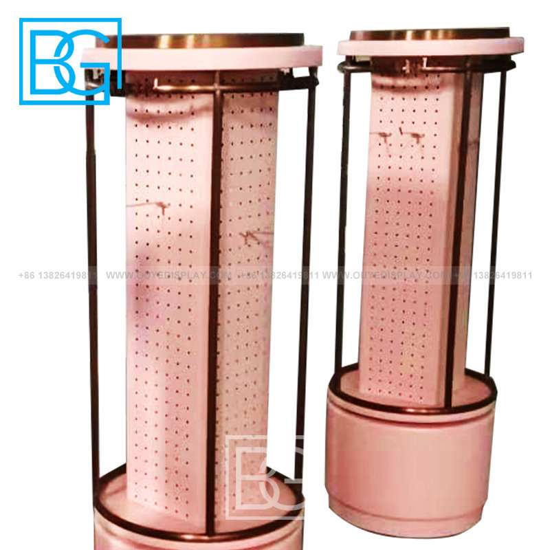 Floor Standing Jewelry Display Stand 360 Rotating Display Rotation Case Metal Rotating Display Stand