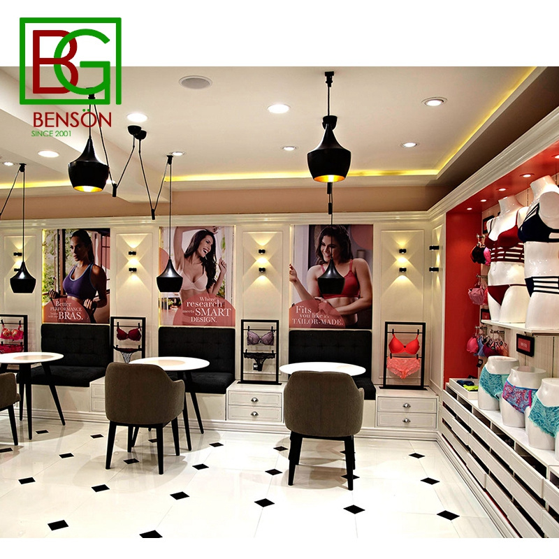 2021 China Hottest Bra Display Showcase Lingerie Store Fixture Best Selling Retail Underwear Store Design