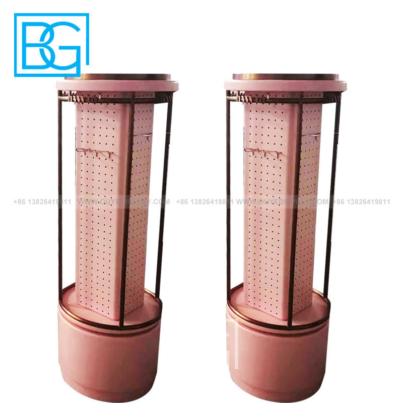 Floor Standing Jewelry Display Stand 360 Rotating Display Rotation Case Metal Rotating Display Stand