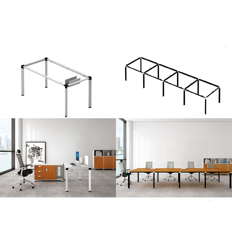 Top Selling Popular 4 Seater Office Metal Table Frame Office Workstation With Iron Frame