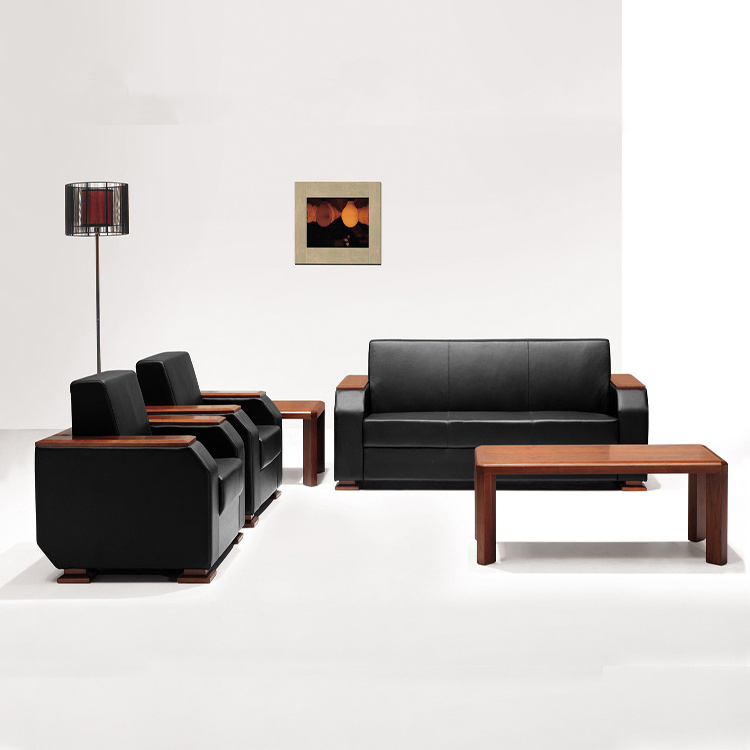 Commercial Furniture Office Executive Leather Sofa Sectional Sofa For Reception