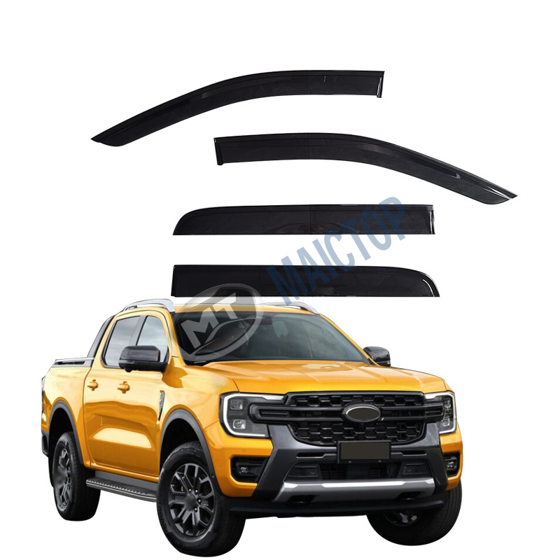 Maictop car accessories door rain shield window wind sun deflector shade visors for ranger t9 2022 2023