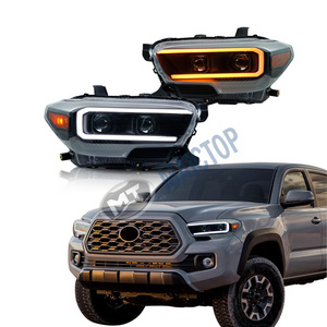 MAICTOP car accessories facelift front led lights sequential turn signal headlight for tacoma 4x4 2016 2017 2018 2019 2020