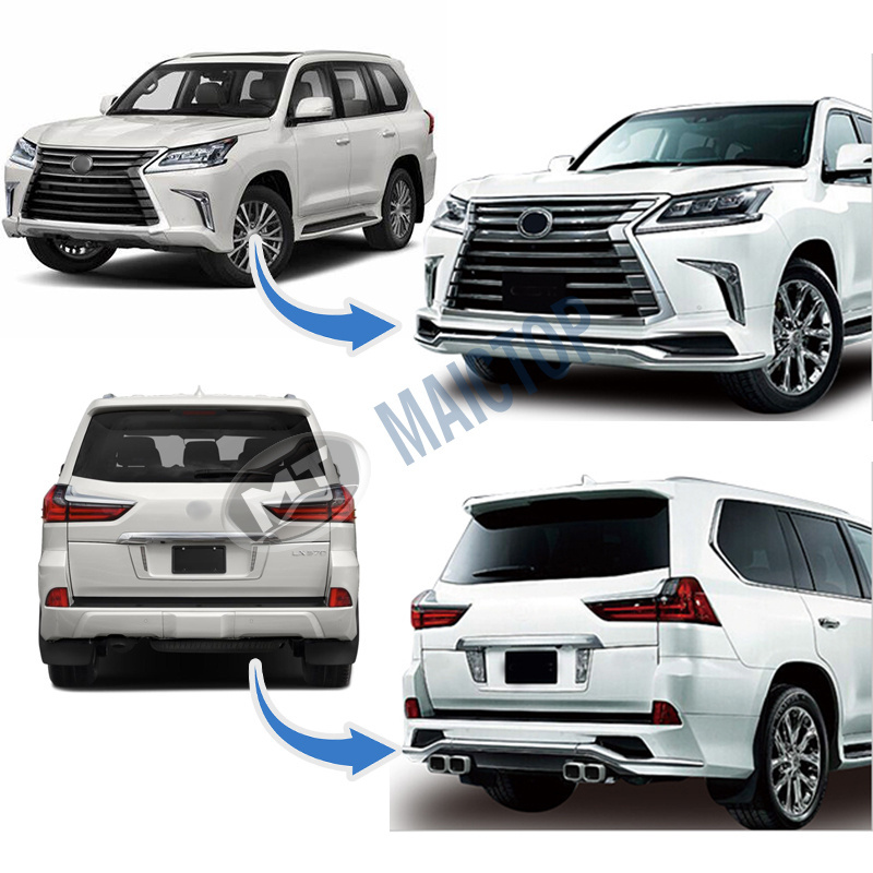 Maictop car accessories abs plastic front rear bumper lip for lexus lx 570 lx570 body kit 2016 - 2020