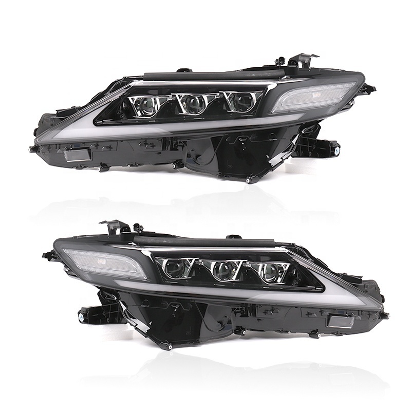 Maictop car lighting system led headlight for camry 2018-2021 3 lens headlight front lamp drl ASV  VX55 high end assembly