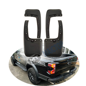 MAICTOP Car Body Parts Splash Guards Set Black Mudguard ABS Plastic Mud Flaps For Ranger T9 2022 2023