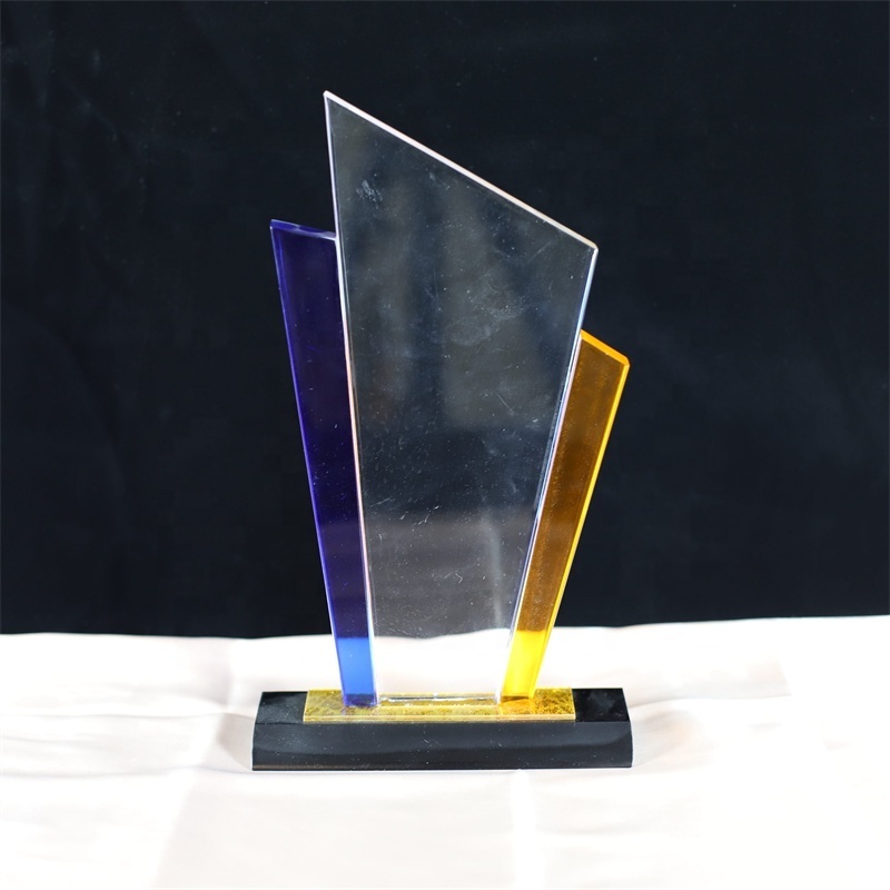 Custom Factory Wholesale Good Design Glass Award Trophy Acrylic Award Blanks F03