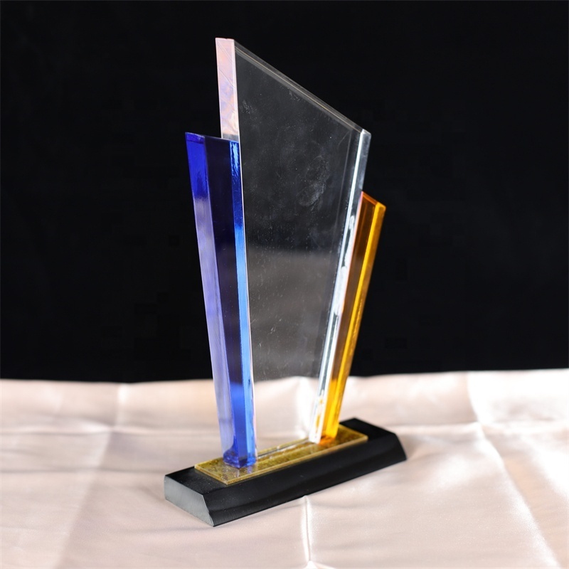 Custom Factory Wholesale Good Design Glass Award Trophy Acrylic Award Blanks F03