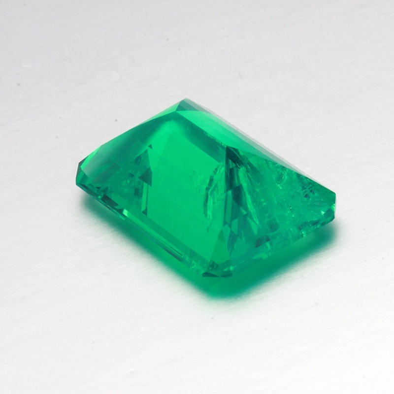 Colombian Emerald Natural Lnclusions Naked Stone Regeneration Cultivation Caibao Emerald Cut Custom Other Shapes gemstone