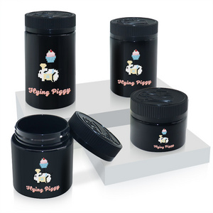 Wholesale 3 oz 4oz 5oz 6oz 7.5oz white black straight sided child resistant plastic jars with childproof lids