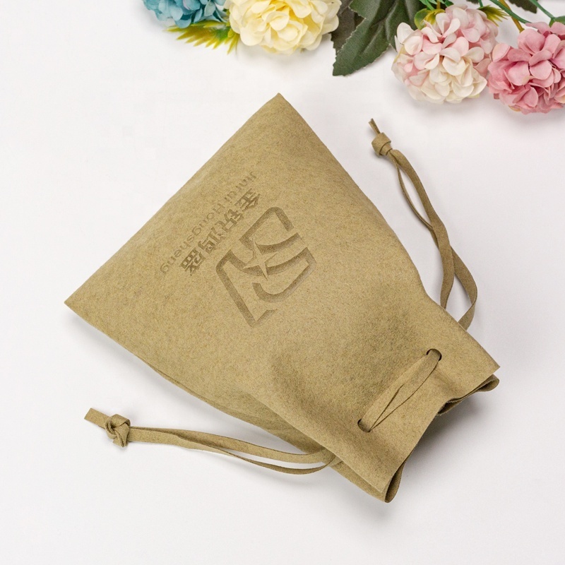 Luxury Custom Logo Jewelry Drawstring Bag Microfiber Gift Packaging Ring Earrings Jewelry Pouch