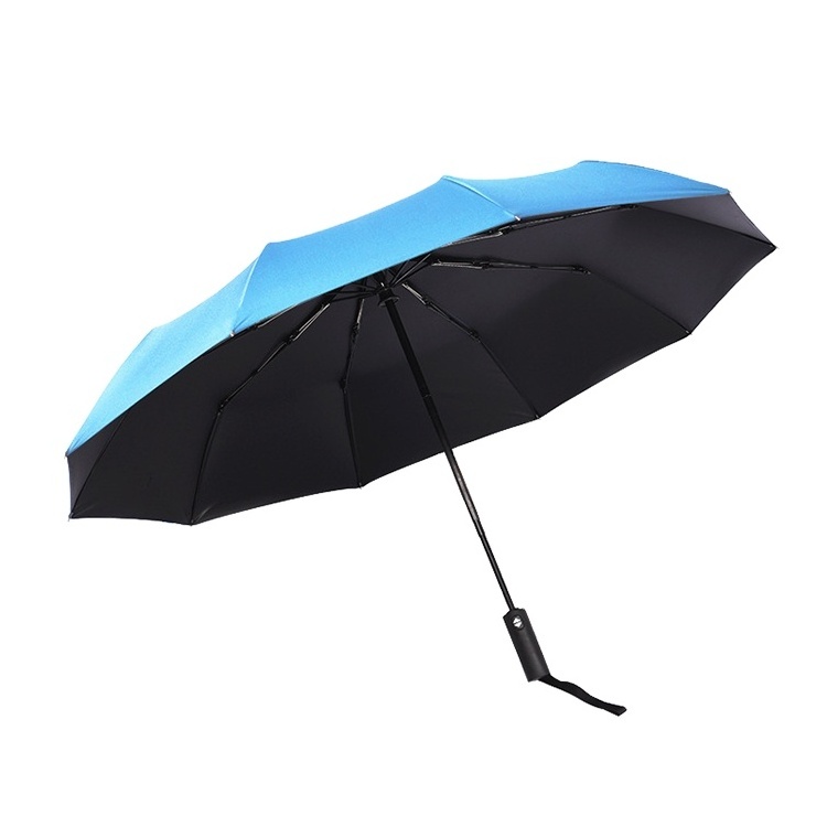 Custom colorful cowboy denim couple convenient travel compact umbrellas folding inverted umbrella with led light handle