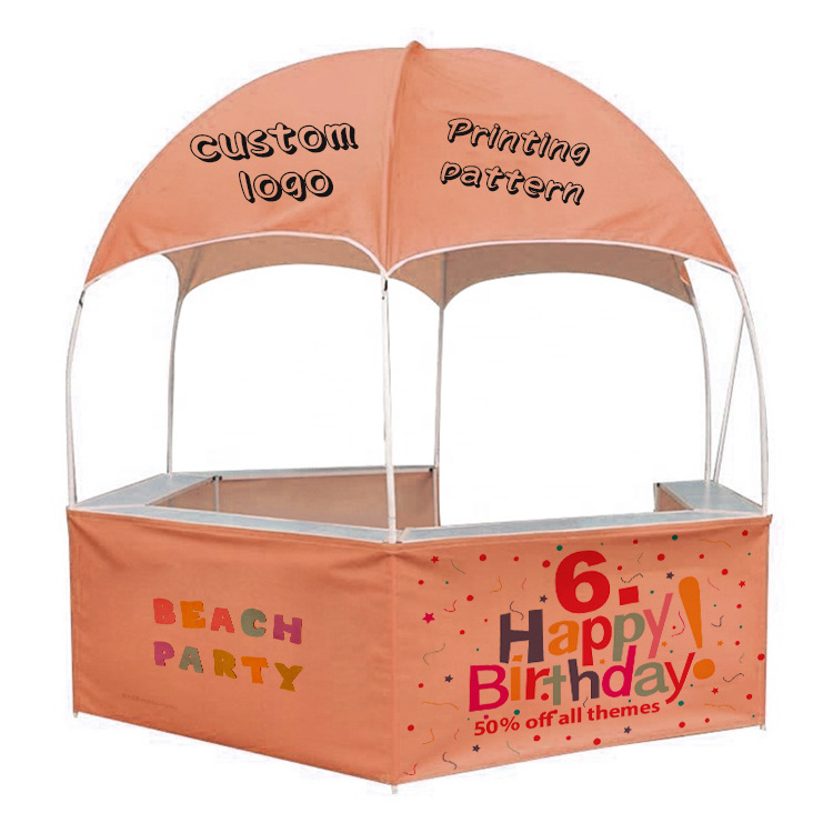 Outdoor kiosk dome tent with logo printing high quality custom hexagonal dome kiosk  gazebo  for promotional events