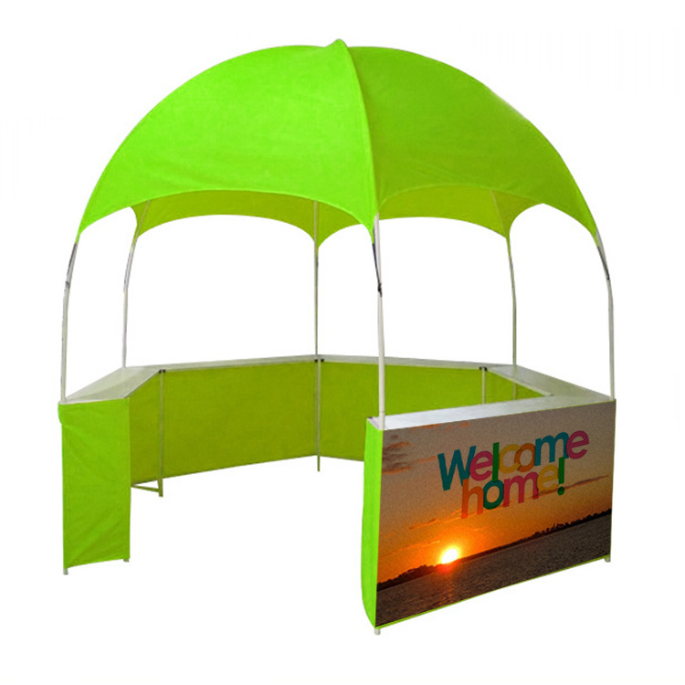 Outdoor kiosk dome tent with logo printing high quality custom hexagonal dome kiosk  gazebo  for promotional events