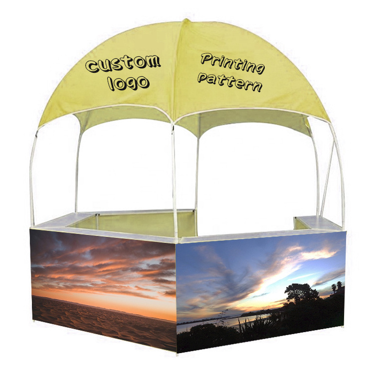 Outdoor kiosk dome tent with logo printing high quality custom hexagonal dome kiosk  gazebo  for promotional events