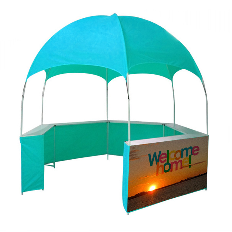 Trade show large Promotion Tent hexagonal 6-8 Person Dome Tent custom Dome Canopy Tent With Counters