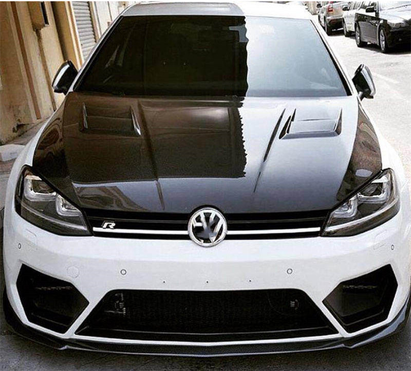 BETTER High Quality carbon fiber vented engine bonnet hood For VW GOLF MK7 GTI To aspec style