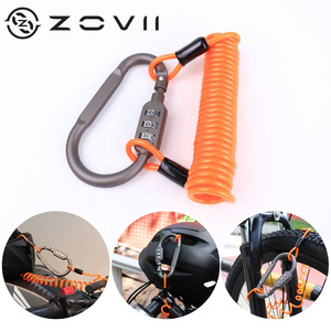 Bike Anti Theft Motorcycle Helmet Lock Cable Carabiner Outdoor Accessories Moto Helmet Lock Bike Lock Cable With Combination