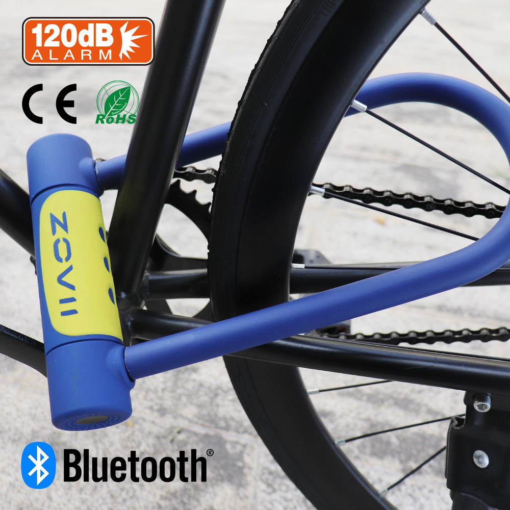 New Arrival Smart Bike Lock Waterproof U Shape 120Db Anti-theft Bicycle u Lock bike bluetooth lock