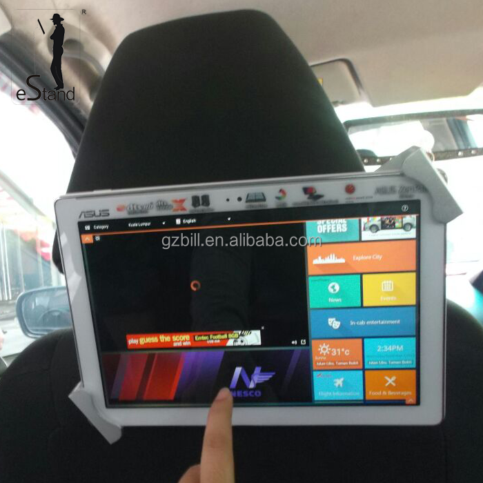 eStand BR24002Q multi -media display tablet security bracket car /taxi rear headrest mount