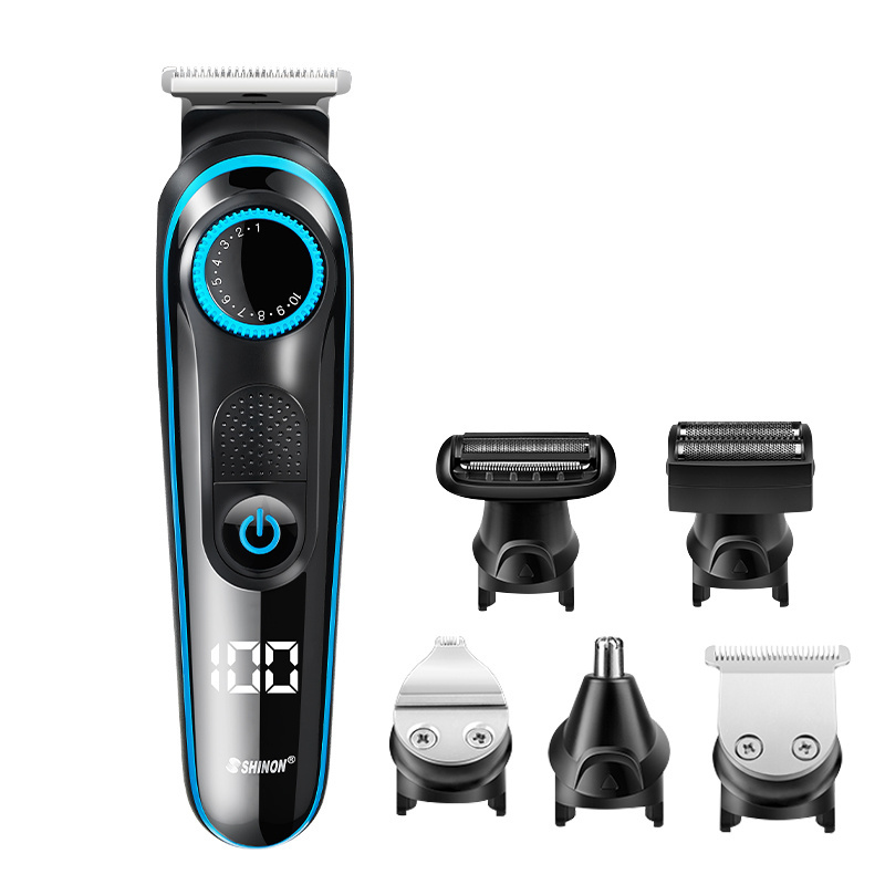 Professional Lithium Battery Powered 5 in 1 Multifunctional Multi Grooming Kit Beard Trimmer Cordless Hair for Men's Shaving