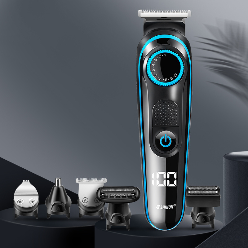 Professional Lithium Battery Powered 5 in 1 Multifunctional Multi Grooming Kit Beard Trimmer Cordless Hair for Men's Shaving