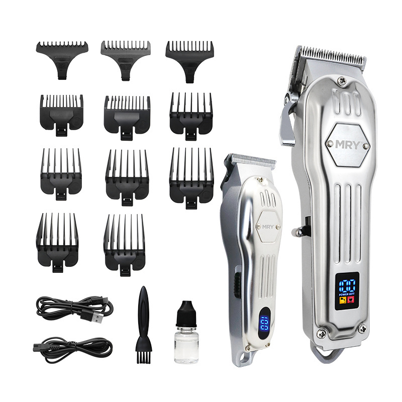 ODM Newly Design Metal Usb Rechargeable Cordless Hair Trimmer Professional Electric Hair Clipper for Men Hair Shaver