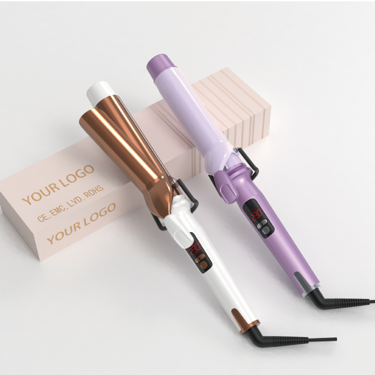 CE ROHS Hair Curly Iron 450F Degree Big Barrel Long Tourmaline Ceramic Electric Curling Iron Professional Hair Curler