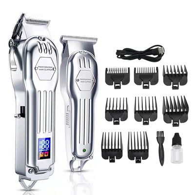 ODM Newly Design Metal Usb Rechargeable Cordless Hair Trimmer Professional Electric Hair Clipper for Men Hair Shaver