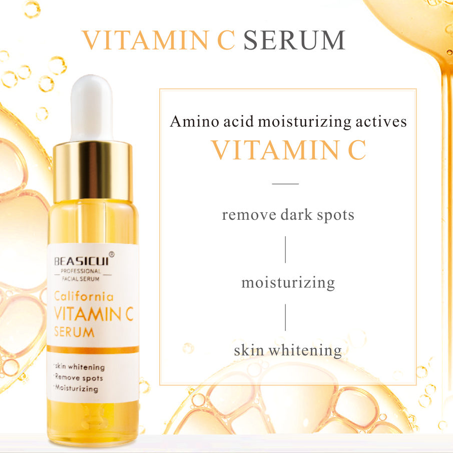 Private Label Serum With 20% Hyaluronic Acid & Vitamin E ODM/OEM Organic Anti Aging Brightening Wrinkle Face Vitamin C Serum