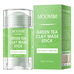 Face Mask Stick Anti Blemish Stick Cleansing Green Clay Face Mud Facial Anti Ance Blackhead Green Tea Mask Stick