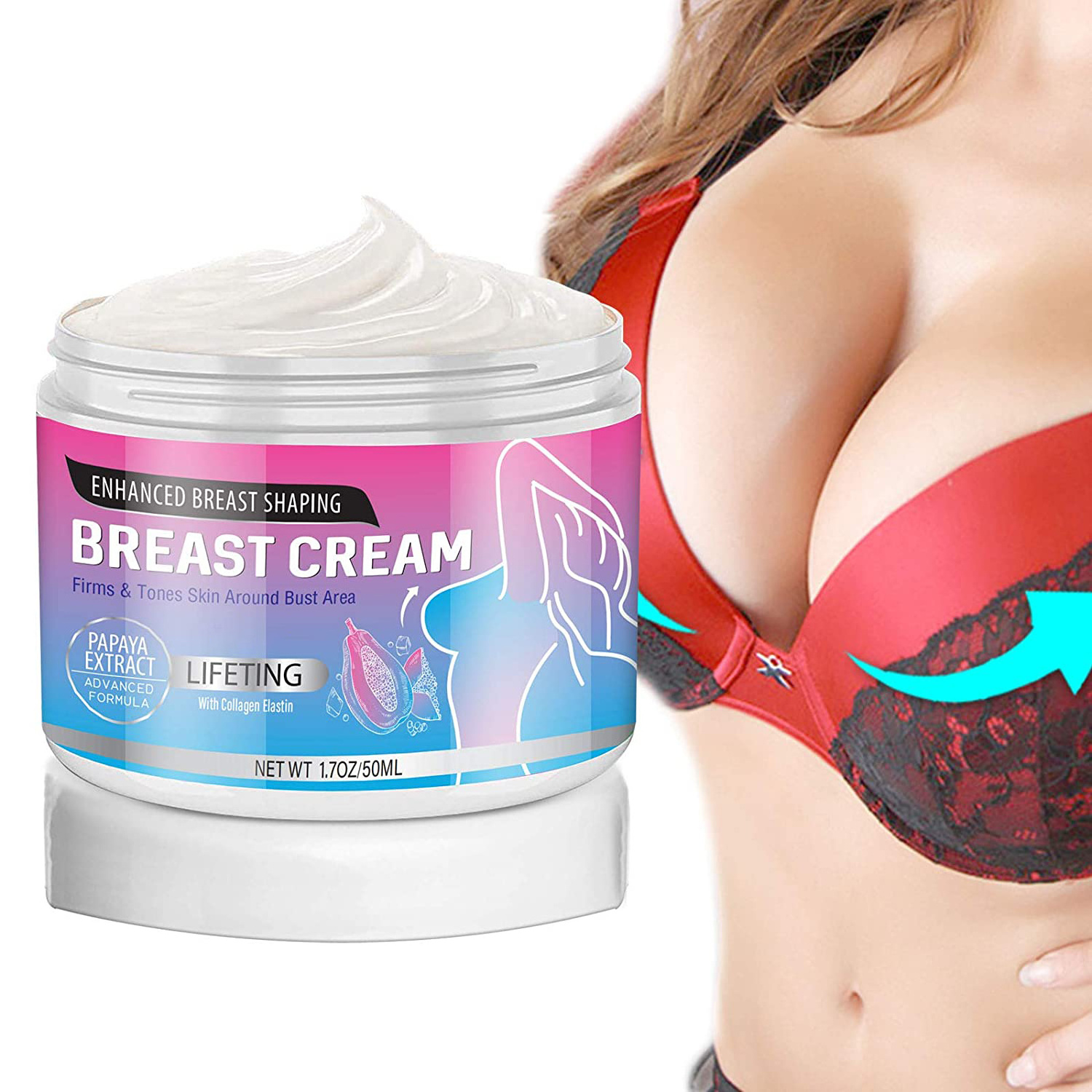 Private Label Naturaful Herbal Big Breast Breast Enlargement Cream Firming Tightening Lift Breast Enhancement Cream