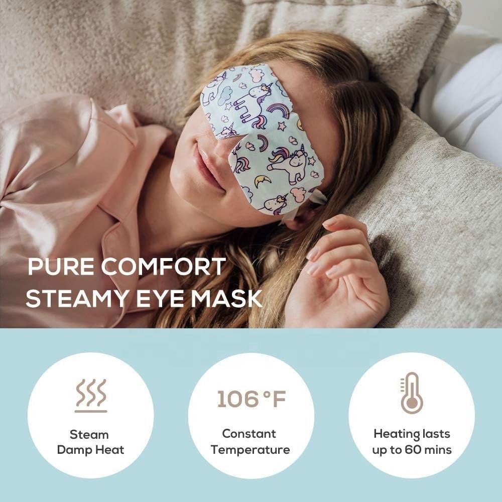 16 Packs Steam Eye Mask for Dry Eyes, Disposable Moist Heating Compress Pads for Sleeping, Heated Sleeping Steam Eye Mask