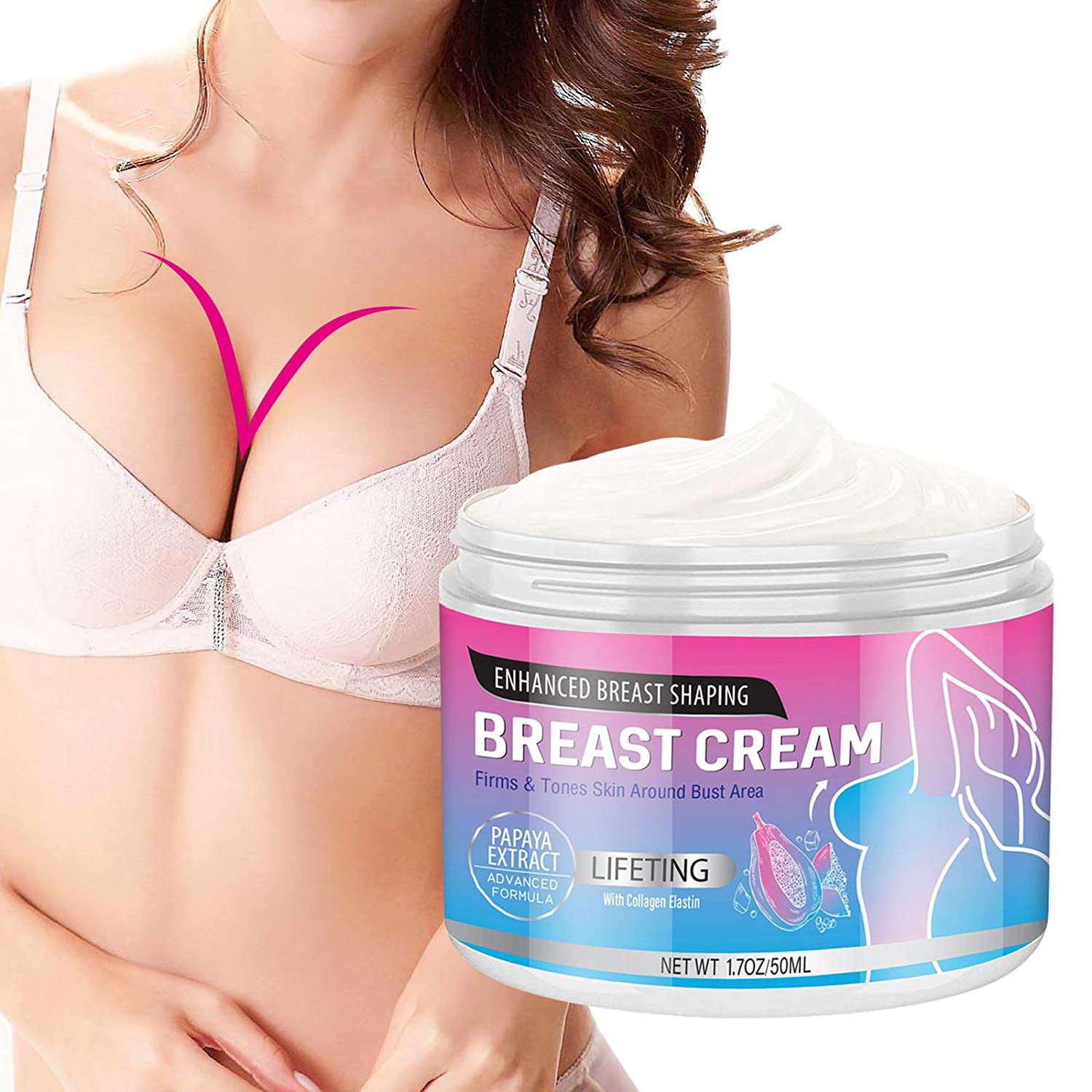 Private Label Naturaful Herbal Big Breast Breast Enlargement Cream Firming Tightening Lift Breast Enhancement Cream