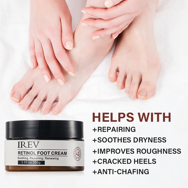 Retinol Foot Care Cream Ror Cracked Heels Exfoliating Anti Crack Peeling Dead Skin Removal Foot Repair Whitening Foot Cream