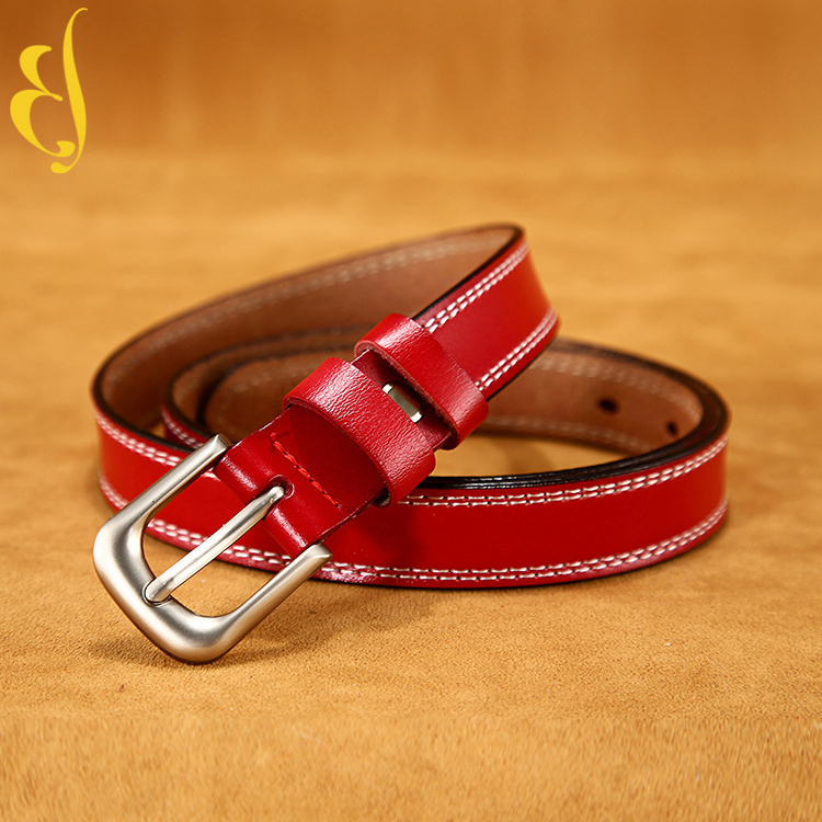 Manufacturer direct sales genuine leather women chastity belt custom leather women belts with alloy buckle