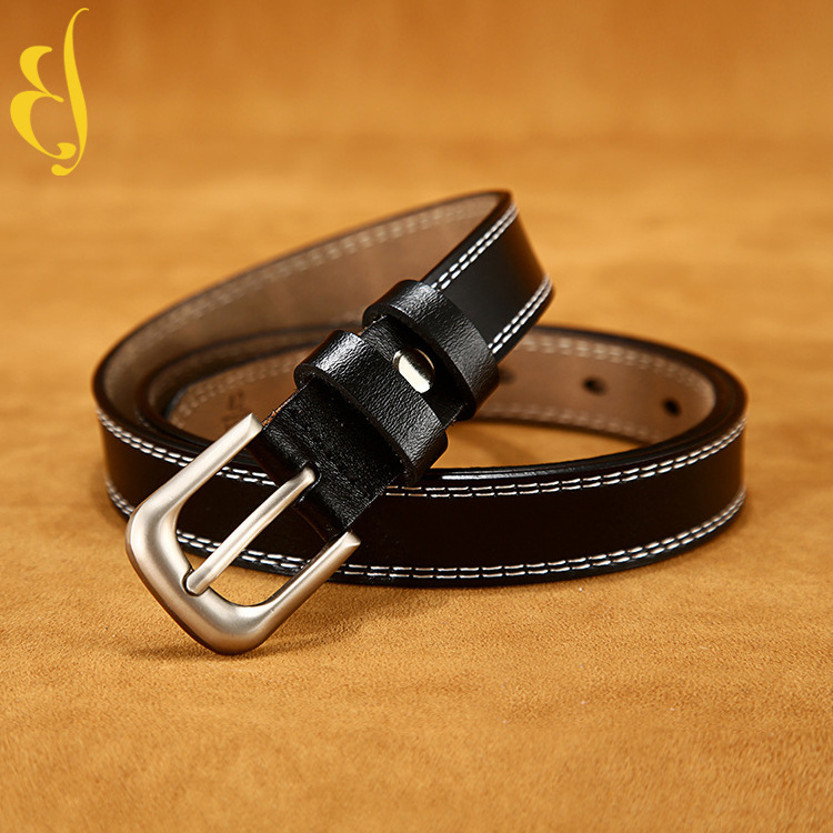 Manufacturer direct sales genuine leather women chastity belt custom leather women belts with alloy buckle