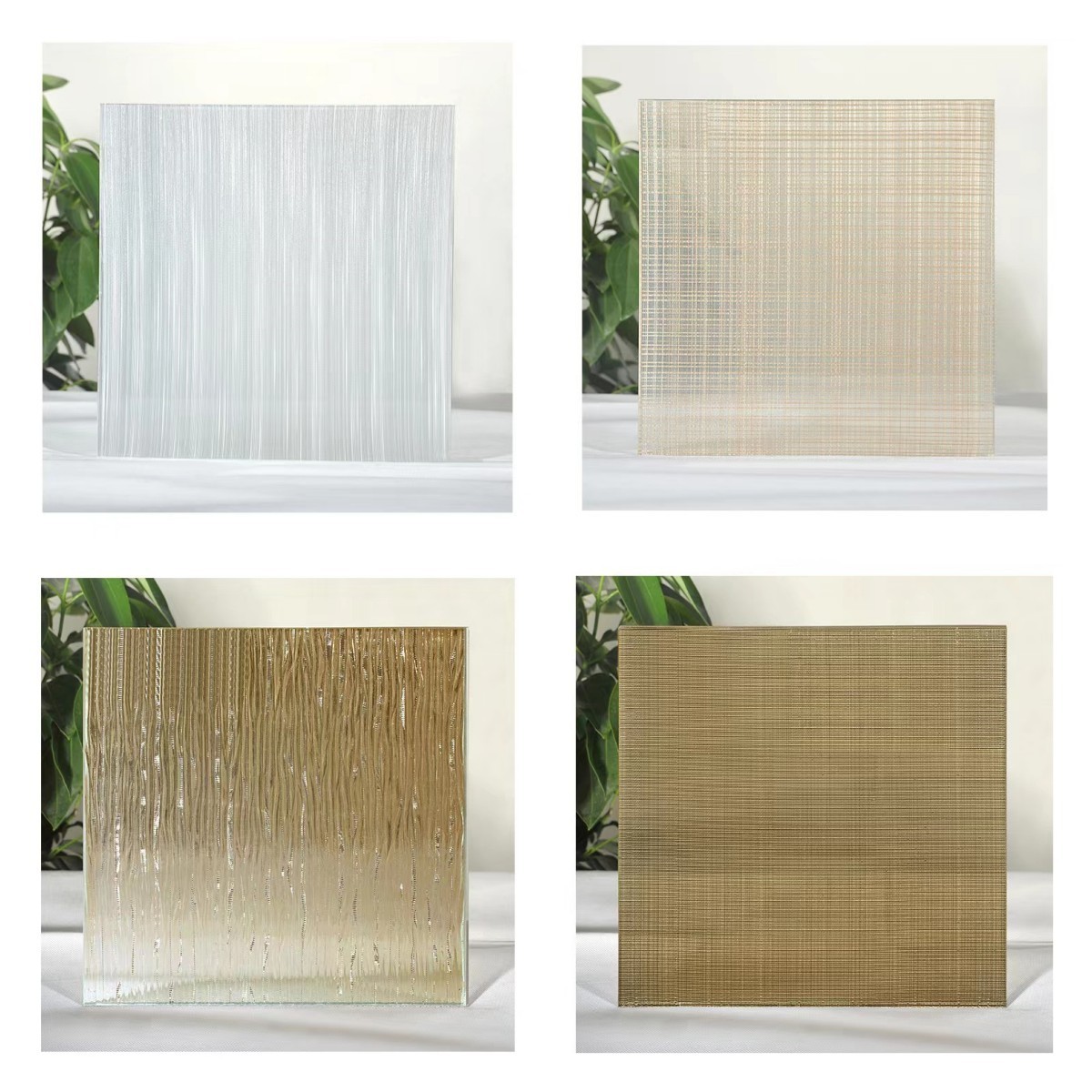 Decorative Laminated Glass Fabric Obscure  Copper Weave Wire Mesh