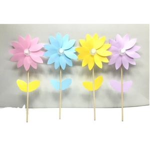 wholesale customized plastic windmill toy garden decoration plastic pinwheel