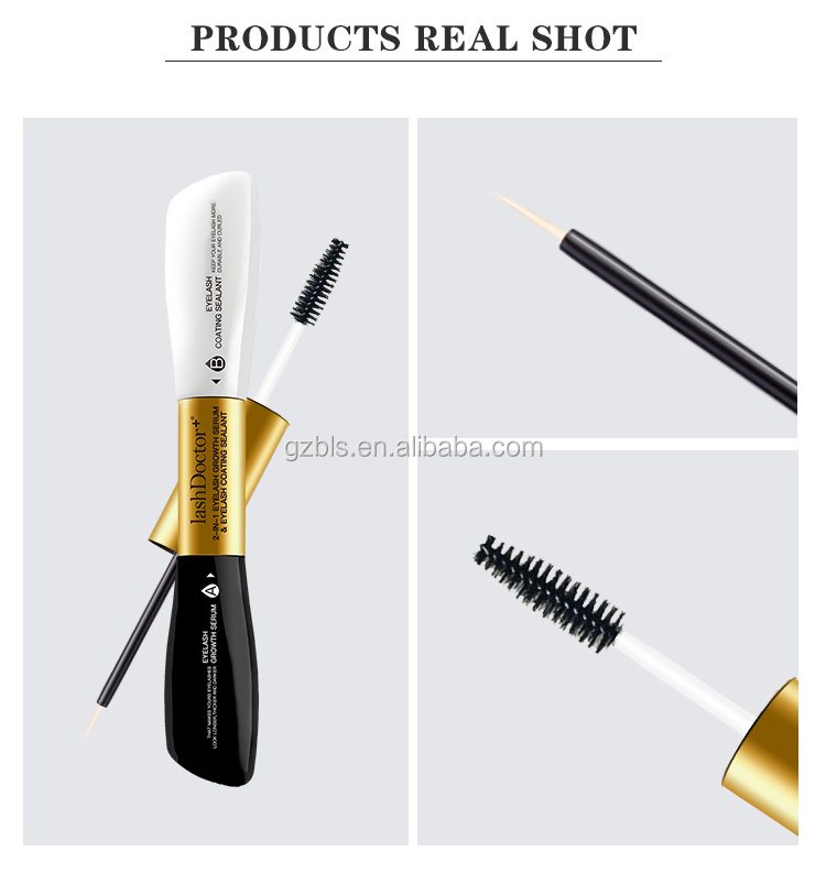 Wholesale 2 In 1 Eyelash Growth Serum and Eyelash Coating Sealant Private Label Mascara Waterproof 3D Liquid Mink Eyelash