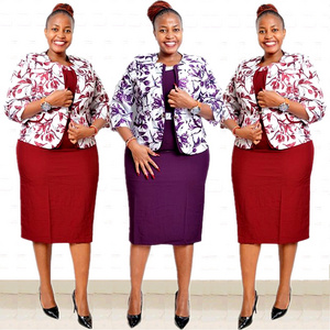 African Woman clothing two pieces casual african church suits plus size women's dresses