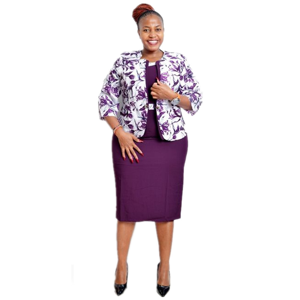 African Woman clothing two pieces casual african church suits plus size women's dresses