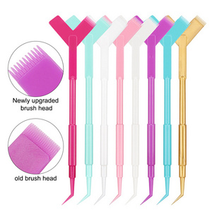 Plastic Eyelash Perming Stick Tool Hot Glue Spoon Y Shape Comb Brush Lash Lifting Curler Applicator