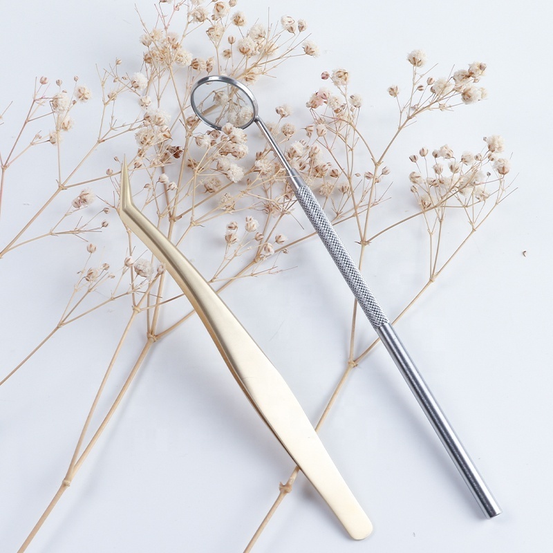 Eyelash Extension Tools  Stainless Steel Mirror for Checking Eyelash Extension Eyelashes Makeup Tool