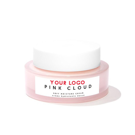 BLIW High Quality OEM Organic Vegan  Moisturizing Anti Wrinkle Pink Cloud Soft Face Cream For Women