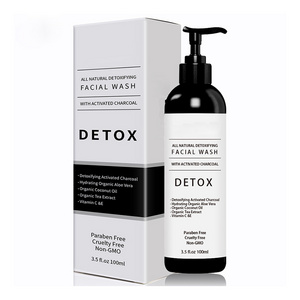 BLIW Private Label Men Skin Care Detoxifying Bamboo Charcoal Facial Cleanser Detox Face Wash For Oily Skin