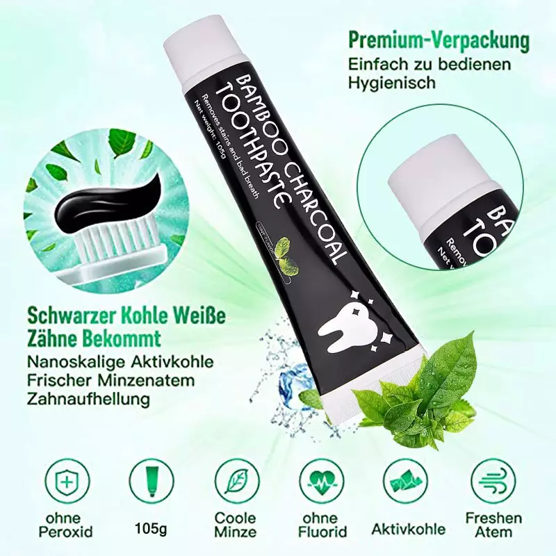 BLIW Private Label High Quality Removes Stains Bad Breath Organic Activated Charcoal Toothpaste For Teeth Whitening