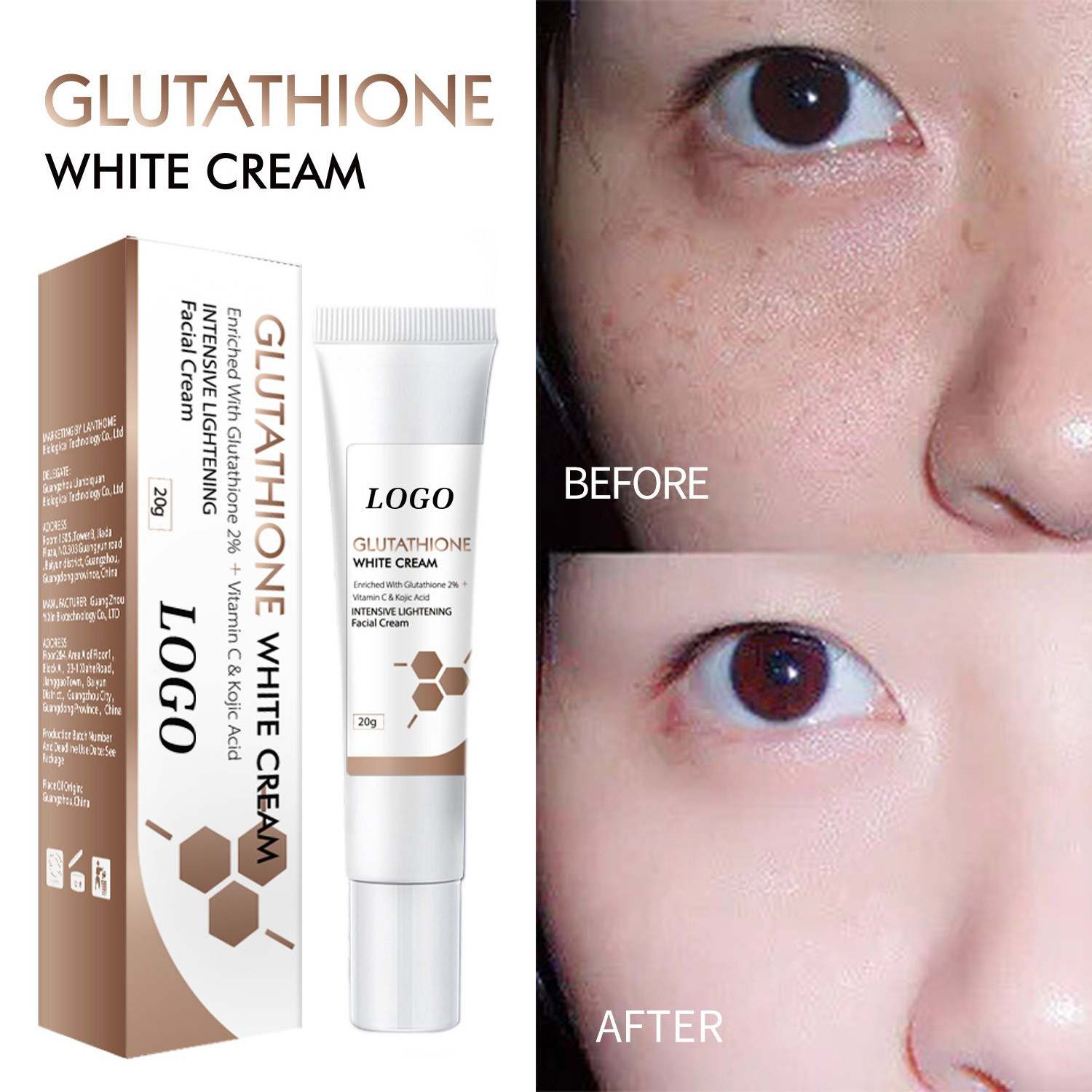 BLIW Private Label Beauty Dark Spot Remover Moisturizing Nourishing Brightening Face Cream Glutathione White Cream