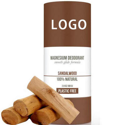 BLIW Private Label 100% Natural Plastic Free Underarm Antiperspirant Solid Sandalwood Deodorant Stick For Men and Women