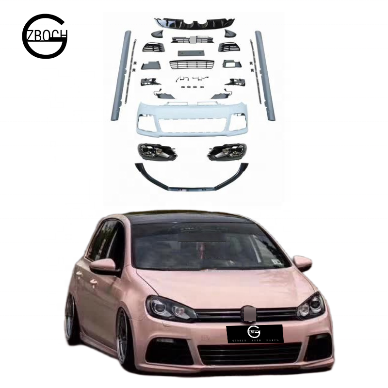 Automotive parts Body kit For VW Golf 6 MK6 body kits to R20 car bumper Golf 6 headlights